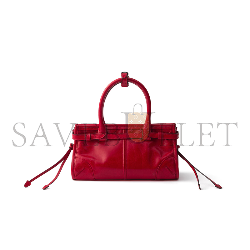 PRADA BONNIE LEATHER MINI HANDBAG 1BA486 (23.5*12*9cm)